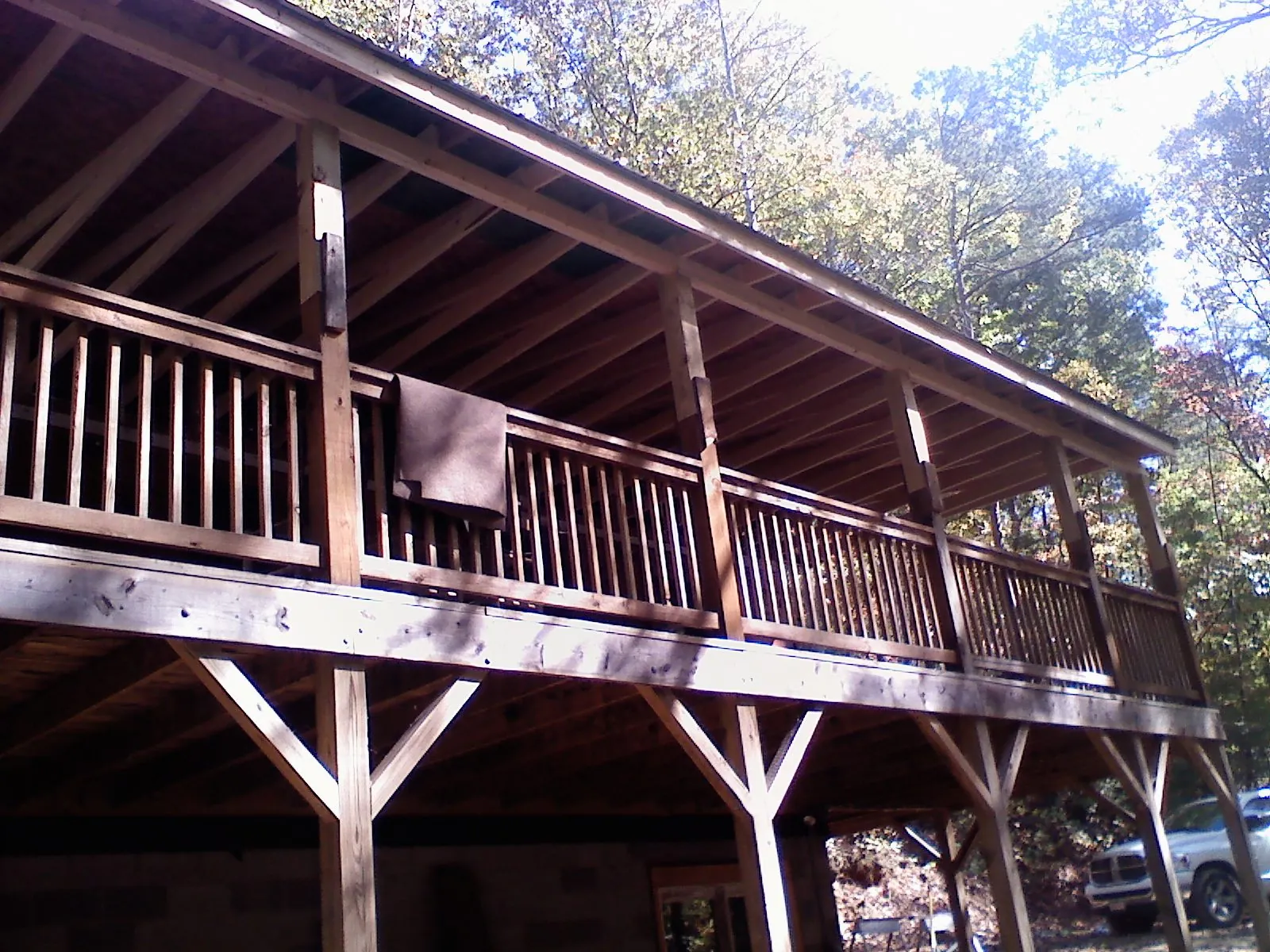 Timber framing under a new elevated porch and deck — Roof Leak Repair in Jbsa Randolph by Roofing Brothers